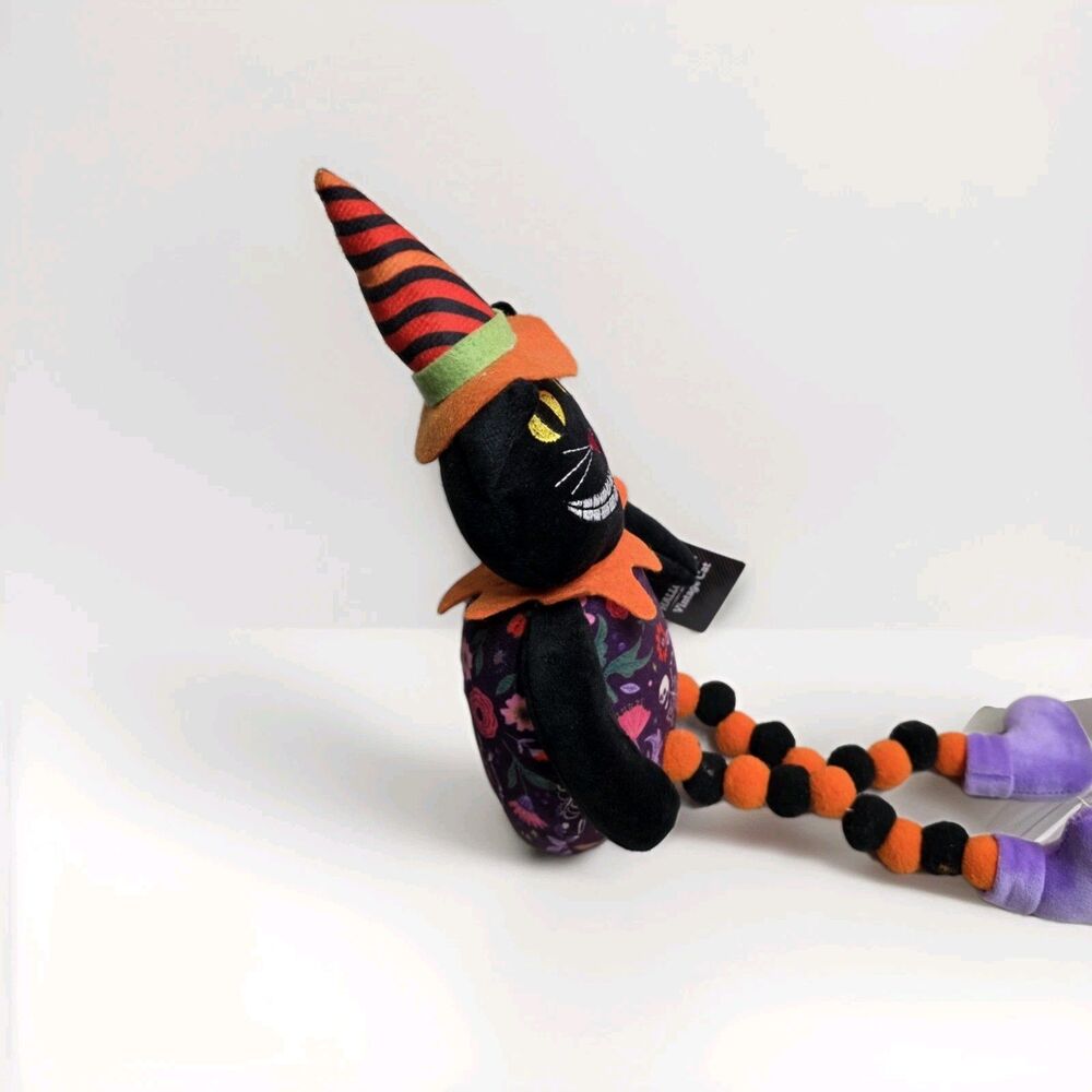 Halloween Plush Vintage Style Grinning Sitting Cat‎ 18" Tabletop Decor - Picture 4 of 6